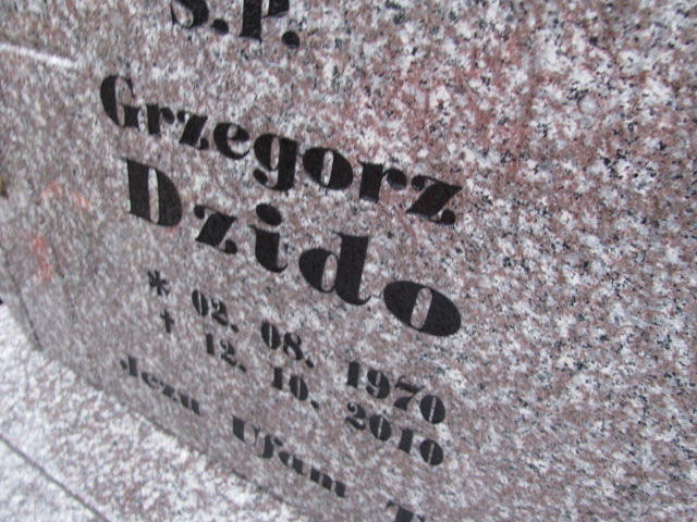Grzegorz Dzido 1970 Rzeczenica - Grobonet - Wyszukiwarka osób pochowanych