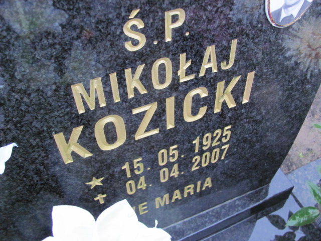 Mikołaj Kozicki 1925 Rzeczenica - Grobonet - Wyszukiwarka osób pochowanych