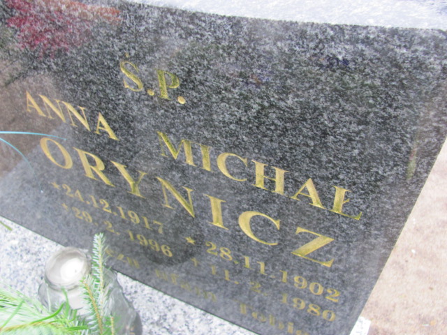 Anna Orynicz 1917 Rzeczenica - Grobonet - Wyszukiwarka osób pochowanych
