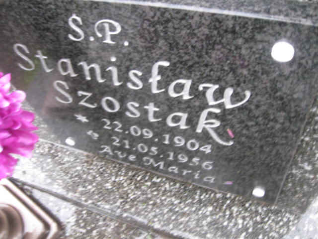 Stanisław Szostak 1904 Rzeczenica - Grobonet - Wyszukiwarka osób pochowanych