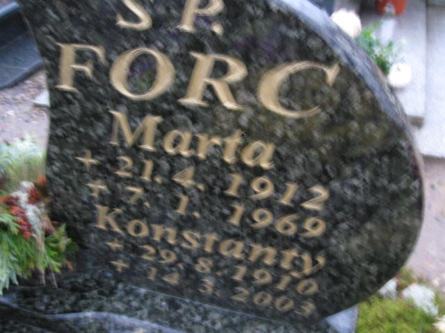 Marta Forc 1912 Rzeczenica - Grobonet - Wyszukiwarka osób pochowanych